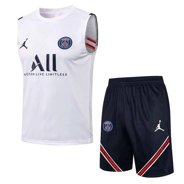 Trikot Paris Saint Germain ärmellos Komplett Set 2022 Weiß
